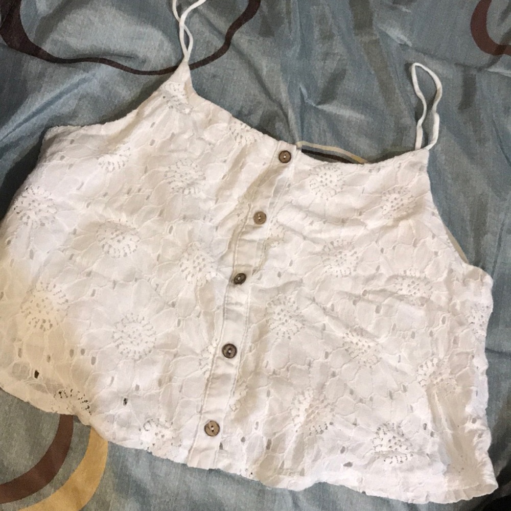 White Crop Top M